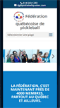 Mobile Screenshot of pickleballquebec.com