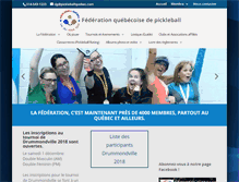 Tablet Screenshot of pickleballquebec.com
